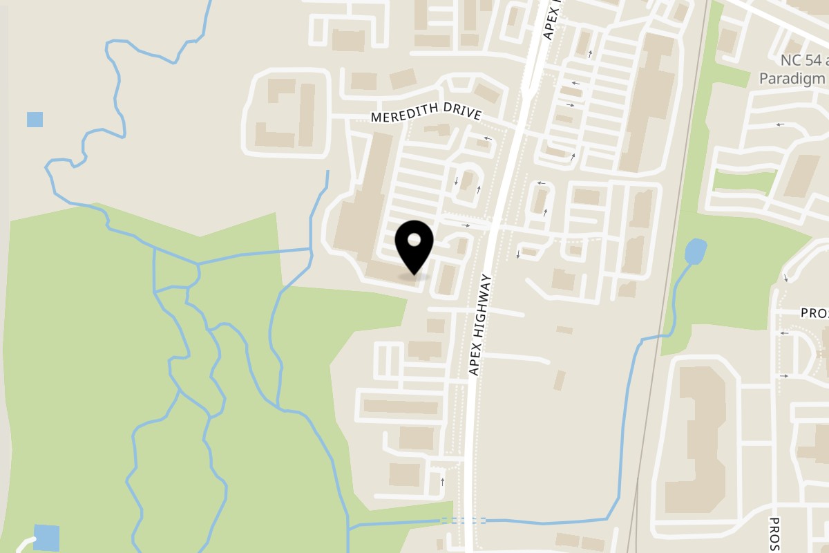 Map showing the location of El Dorado Mexican Restaurant on 4900 NC-55 in Durham